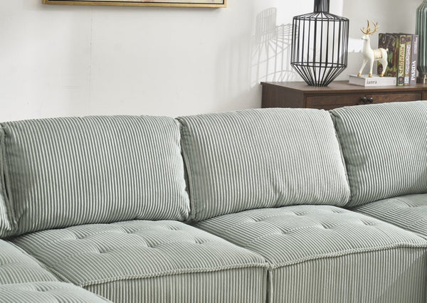 English Elm United Modular Sectional Sofa - U-Shaped Reversible Chaise Couch For Stylish Living & Comfort W1568S00152-GIGA