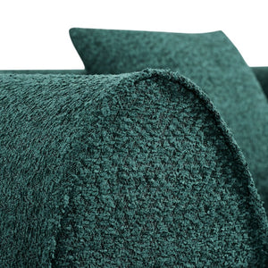 English Elm 110" Curved Modular Sectional Sofa Low Profile Foam Cushions for Contemporary Living Blue,Green N767P366011G