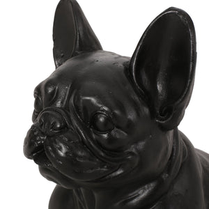 English Elm Christopher Knight Home® - DOG French Bulldog Garden Sculpture Cast Stone Outdoor Accent with Antique Wash, Durable Charm Black 70293.00BLK