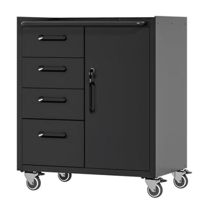 English Elm Sturdy Rolling Steel Tool Cabinet with Locking Drawers for Garage Workshop Use T2398P223007