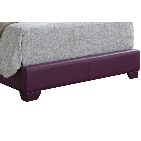 English Elm Inviting Purple Full Bed with Sturdy PU Frame, 47"H x 57"W x 81"D, Vibrant Casual Style, Easy Assembly B078108070