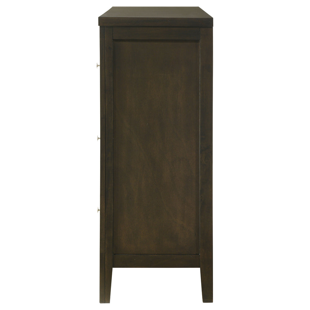 English Elm Clement 6-Drawer Dresser Cabinet In Dark Cocoa – Elegant Storage Solution For Modern Bedrooms B062P375567