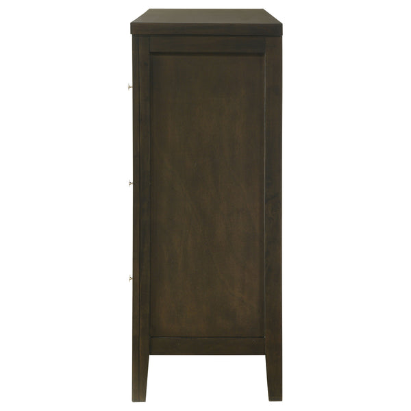 English Elm Clement 6-Drawer Dresser Cabinet In Dark Cocoa – Elegant Storage Solution For Modern Bedrooms B062P375567