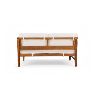 English Elm Christopher Knight Home® - Aston Right-Side Two-Seater Sofa - Weather-Resistant Acacia Wood With Removable Cushions For Comfort N773P252038B