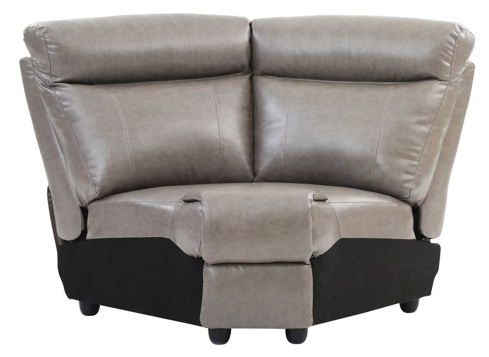 English Elm Ward PU Wedge Sectional Piece for Spacious Seating – Durable Faux Leather, Easy-Clean, Converts Easily Gray 60 L x 26 W x 30 H B078P301549