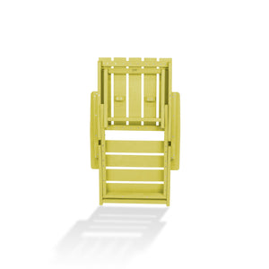 English Elm Shoreline Recycled Hdpe Folding Adirondack Chair Fully Assembled Modern Patio Seating Yellow B2745P409680