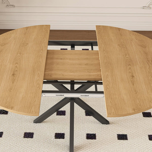 English Elm 59-inch Expandable Glass Top Dining Set Seats 8 with Upholstered Chairs X-base W2700S00124