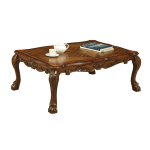 English Elm Cherry Oak Coffee Table - Vintage Elegance With Claw Legs, Scalloped Design & Durable Finish B062P209069