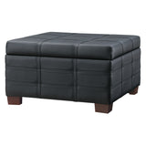 OSP Home Furnishings Detour Strap Ottoman Black