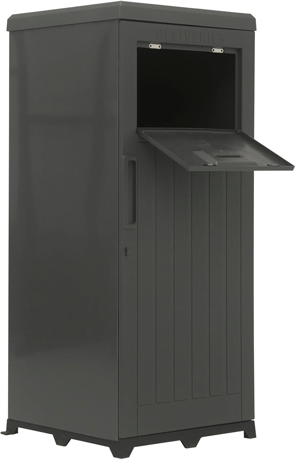 English Elm Package Delivery Drop Box Outdoor Lockable Resin Parcel Storage Anti-theft Porch Cabinet W1859P339203