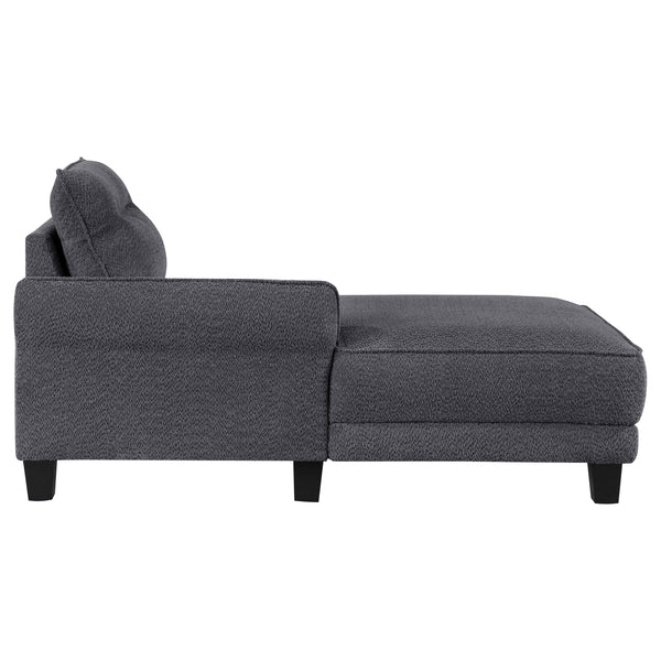 English Elm Verona Modern Grey Loose Back Sectional Sofa with Chaise, Solid Wood Frame, Pocket Coil Comfort B062S01242