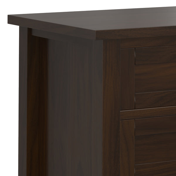 English Elm Warm Shaker Solid Pine Nightstand Two Drawer Open Shelf Farmhouse Bedside Storage B136P420752