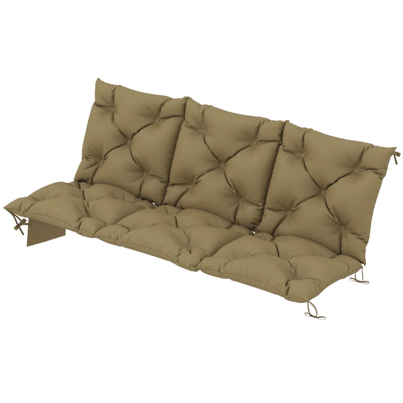 English Elm Soft Tufted Polyester Porch Swing Bench Cushion with Ties Pockets Outdoor Seat T3971P475538