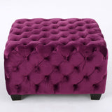 Christopher Knight Home® - Noble House - Jaymee Modern Glam Button Tufted Velvet Ottoman