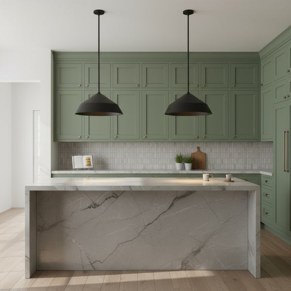 English Elm 14 Inch Matte Black Integrated Led Pendant Dimmable Etched Glass Kitchen Fixture B370P399324