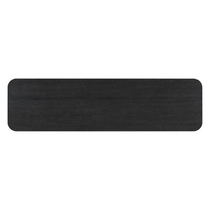 English Elm Mirod Acacia Veneer Console Table with U-base and Curved Edges for Entryway N760P237958B