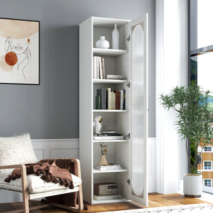 English Elm Organizer Rolling Three Tier Pantry Storage Cabinet with Wheeled Base Slim Fit W331P379950