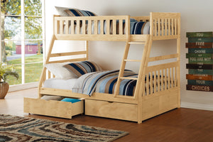 English Elm Natural Pine Under Bed Storage Boxes with Caster Wheels for Organized Kids Rooms B011P471682