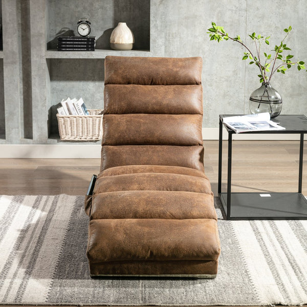 English Elm Linen Ergonomic Massage Chaise Lounge with Remote, 140° Recliner Long Lounger for Office Home W395P184846