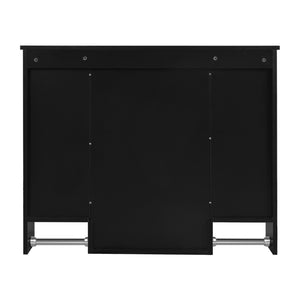 English Elm 35'' Stylish Wall-Mounted Bathroom Storage Cabinet With Mirror & Towel Bar, Modern Design Elegance N710P236929B