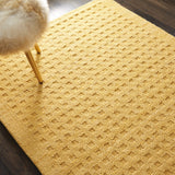 Nourison Perris PERR1 Handmade Woven No Border Indoor Only Contemporary  Rug Gold, Yellow 100% Wool 99446222930