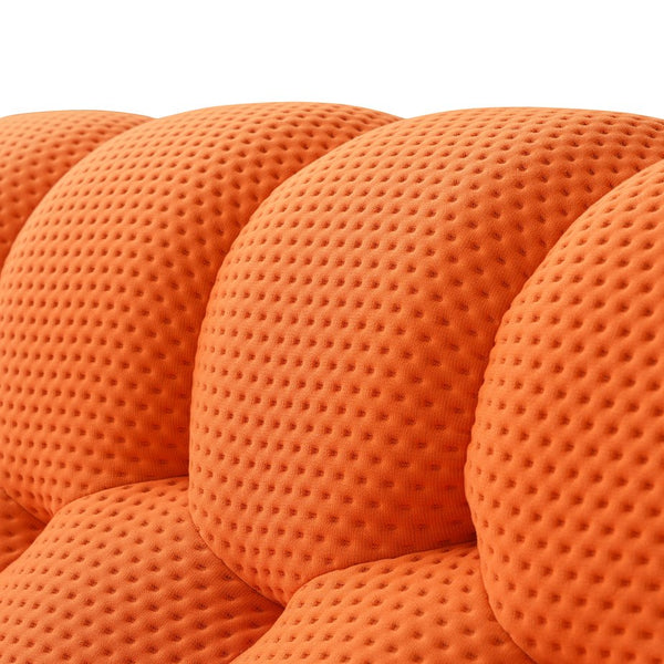 English Elm Bubble Bubble Armless Sofa Orange Modular Seat — Breathable 3D Knit, High-Density Foam Comfort, Kid-Safe Design B341P320929