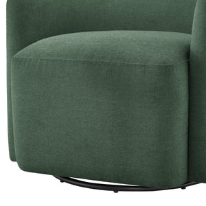 English Elm Ardena Swivel Barrel Chair with Durable Commercial-Grade Fabric, Pocket Coil Seat, 360° Swivel Comfort Green B050P322596