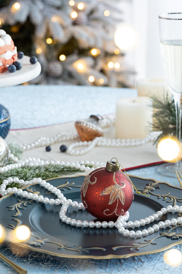 English Elm D3" Elegant Glass Christmas Ball Ornaments Set Of 12 For Timeless Holiday Decor & Party Displays W2078P247877
