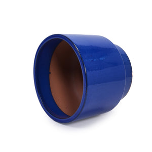 English Elm 3 Pieces Ceramic Flowerpot Set - Handcrafted Antique Blue-Green Planters For Indoor & Outdoor Use W3273P321546