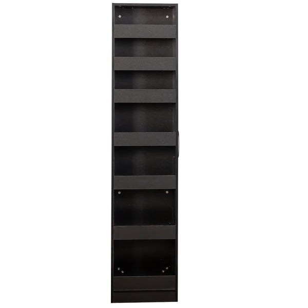 English Elm 7 Slim 7-Tier Pull-Out Storage Organizer for Narrow Spaces — 7.87" Wide Space-Saving Shelf Unit W331P366090