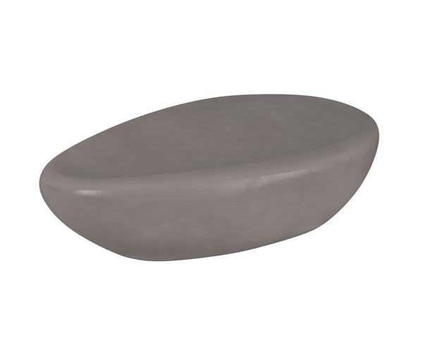Sunpan Corvo Coffee Table - Unique Contemporary Design in Natural Concrete for Stylish Indoor Outdoor Spaces Large - 54W x 34D x 16H
