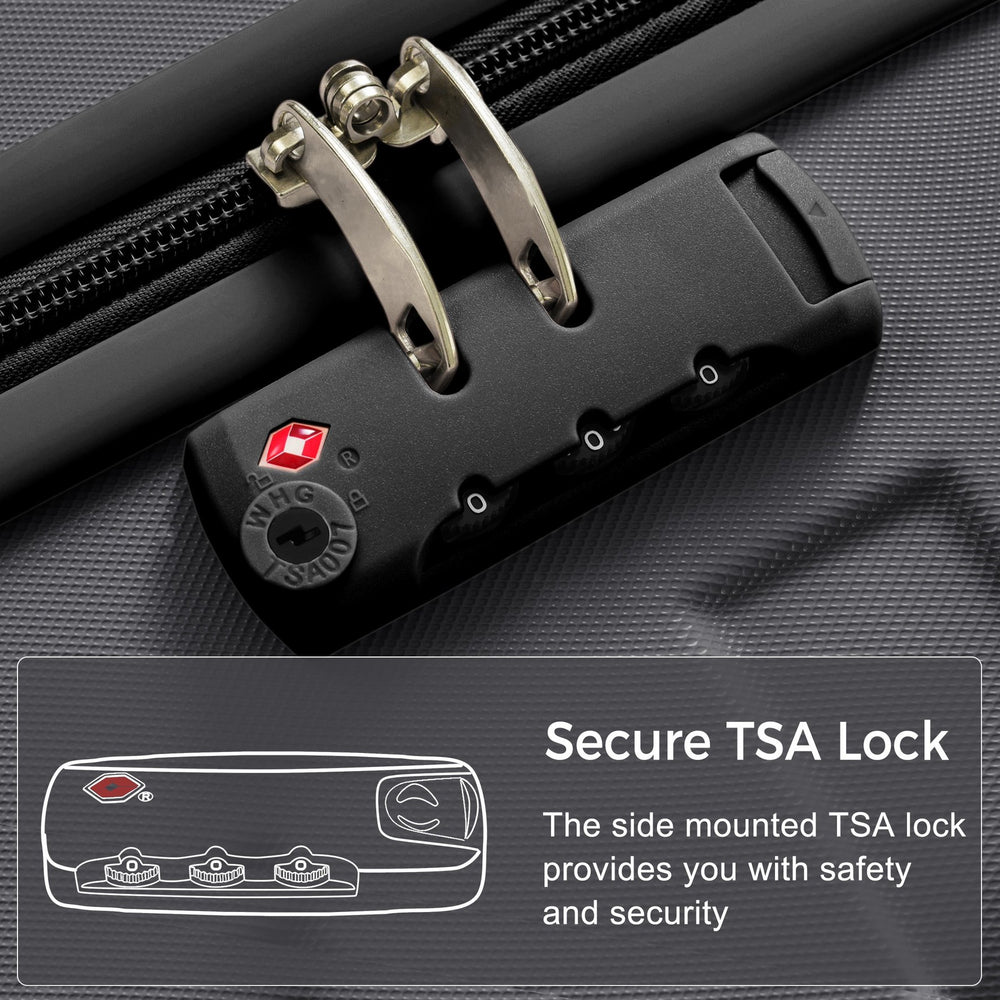 English Elm Luggage Set 3 Piece Abs Hardshell Spinner Suitcases with Tsa Lock Lightweight N726P203164Z