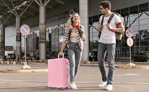 English Elm Luggage Set 3 Piece Abs Hard Shell Expandable Suitcase with Tsa Lock Spinner Wheels Pink N730P296584P