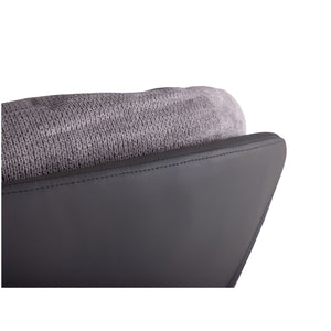 English Elm Christopher Knight Home® - 360° Swivel Office Chair Chenille and Faux Leather Accent with Metal Base, Ergonomic Plush Seating for Home and Office Black,Light Gray N817P205024G