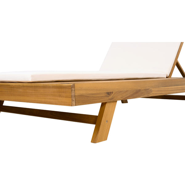 English Elm Christopher Knight Home® - Lounge Chaise Set - Stylish Acacia Wood, Water-Resistant Cushions, Adjustable Comfort For Outdoors! N770P253442T_N770P253018C
