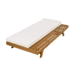 English Elm Christopher Knight Home® - Lounge Chaise Set With Adjustable Headrest - Elegant Acacia Wood & Water-Resistant Cushions For Comfort N770P253442T_N770P285267C