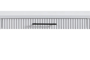 English Elm White Writing Desk with Reeded Fronts, Birch Veneer, Solid Wood Frame, 1 Storage Drawer, Transitional Design B2699P270990