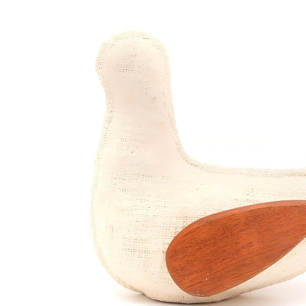 English Elm Ecomix Handcrafted Dove Figurine Sustainable Fabric Wings Sculptural Tabletop Decor B346P336950