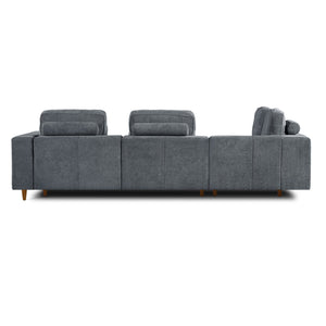 English Elm 2-piece L-shaped Sectional Sofa with Wood Legs Modular Seating for Living Room N758838485E