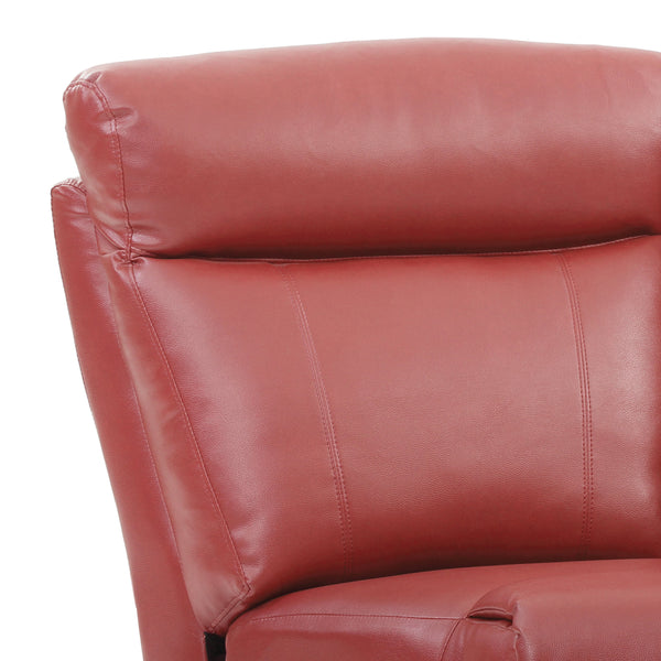 English Elm Ward PU Wedge Sectional Piece for Spacious Seating – Durable Faux Leather, Easy-Clean, Converts Easily Red 60 L x 26 W x 30 H B078P301548