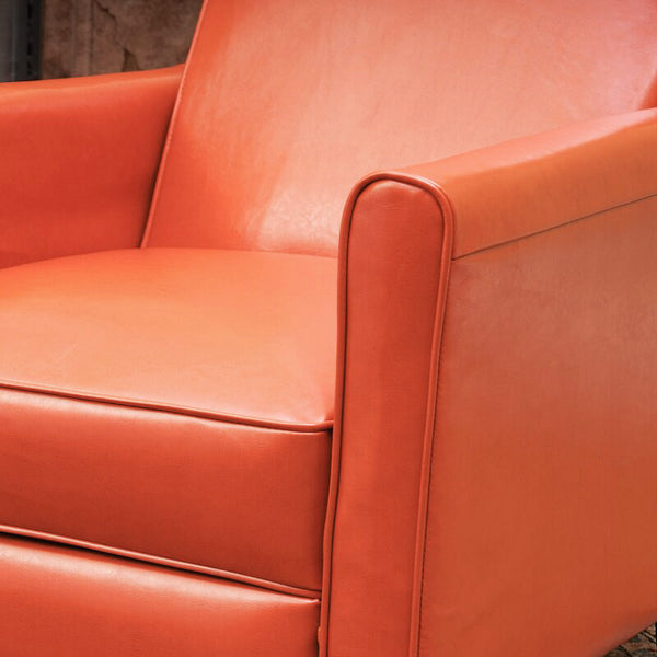 English Elm Recliner Pushback Accent Chair Floral Fabric Upholstered for Living Room Comfort 52422.00PUORG