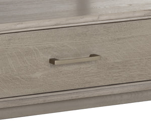 Sunpan Bridgerton Nightstand: Mid-Century Modern Oak Design with Soft Close Drawers and Open Shelf Space