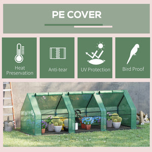 English Elm Greenhouse Tunnel Walk-in Outdoor Pe Cover Steel Frame Uv Protected Garden Shelter T3971P383522