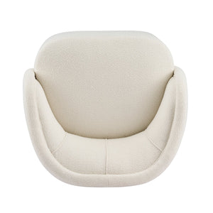 English Elm Amanda Sculptural Boucle Accent Chair Plush Cream Upholstery for Modern Living Spaces N767P381615B