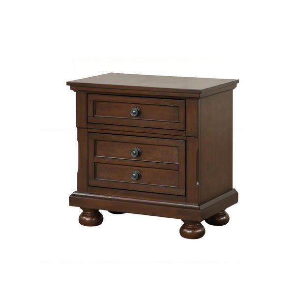 English Elm Meade Nightstand Dark Cherry Wood Veneer Nightstand with Felt Lined Top Drawer, Dovetail Joints B078P384074
