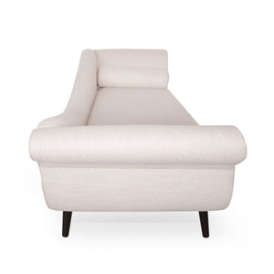 English Elm Chaise Lounge Velvet Upholstered with Birch Legs Elegant Salon Style Living Room Accent 69103.00FBGE