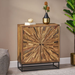 Christopher Knight Home® - Noble House - Orem Handcrafted Boho Wooden 2 Door Cabinet