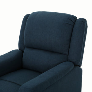 English Elm Christopher Knight Home® - GLIDER Plush Fabric Swivel Recliner with Smooth Gliding Motion, Contemporary Upholstered Comfort Navy Blue 61368.00