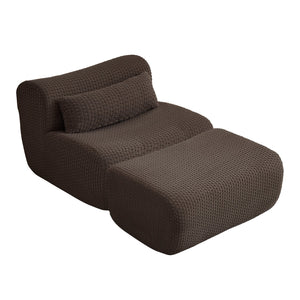 English Elm Loveseat Corduroy Cloud Couch Modular Boneless Design for Relaxed Living Spaces Brown W2339P461287