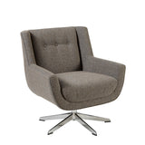 INK+IVY Nina Mid-Century Swivel Lounge Chair, Star Based Swivel II103-0355 Brown Multi